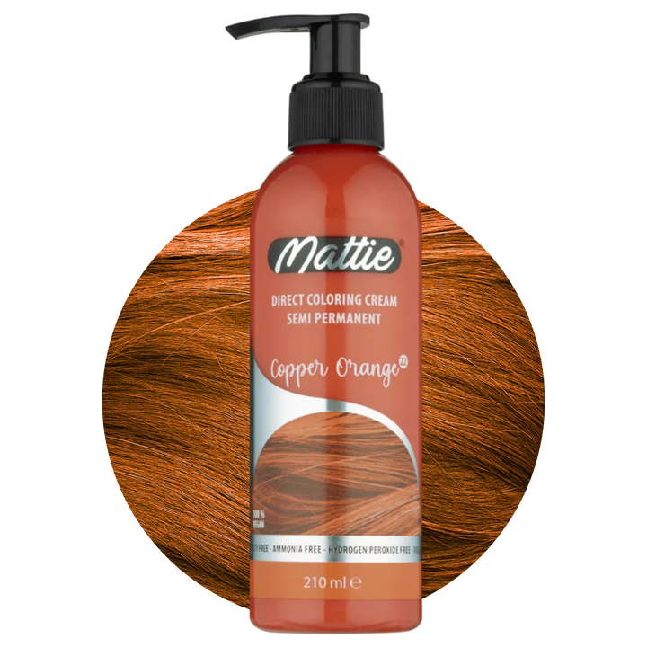 Mattie Copper Orange - Vegan semi-permanente directe haarkleurcrème 210 ml