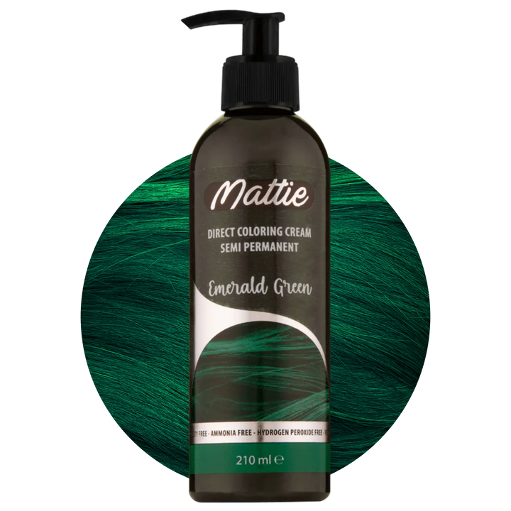 Mattie Emerald Green - Crème de coloration directe semi-permanente vegan 210 ml