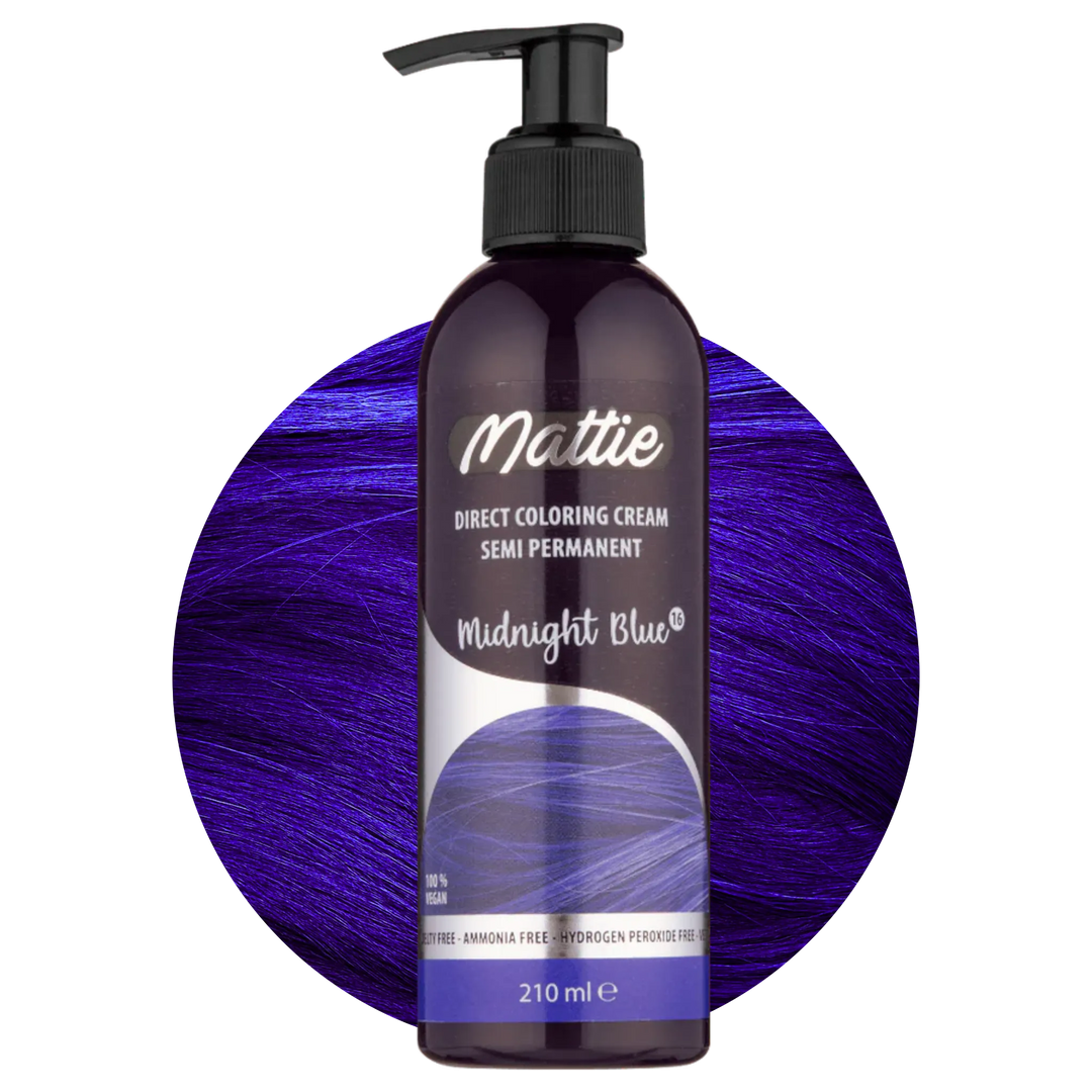 Mattie Midnight Blue - Crème de coloration directe semi-permanente vegan 210 ml