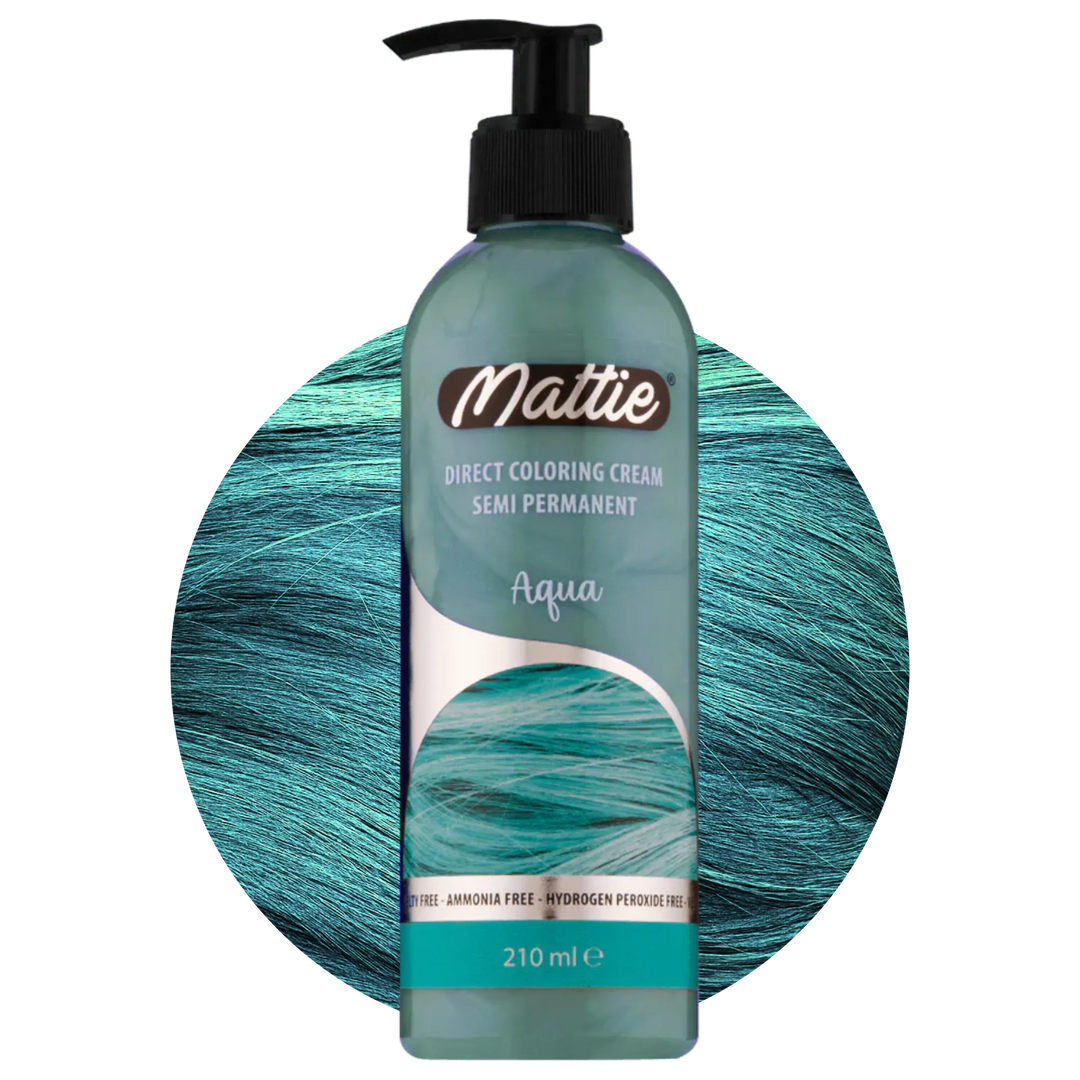 Mattie Aqua - Vegan semi-permanente directe haarkleurcrème 210 ml