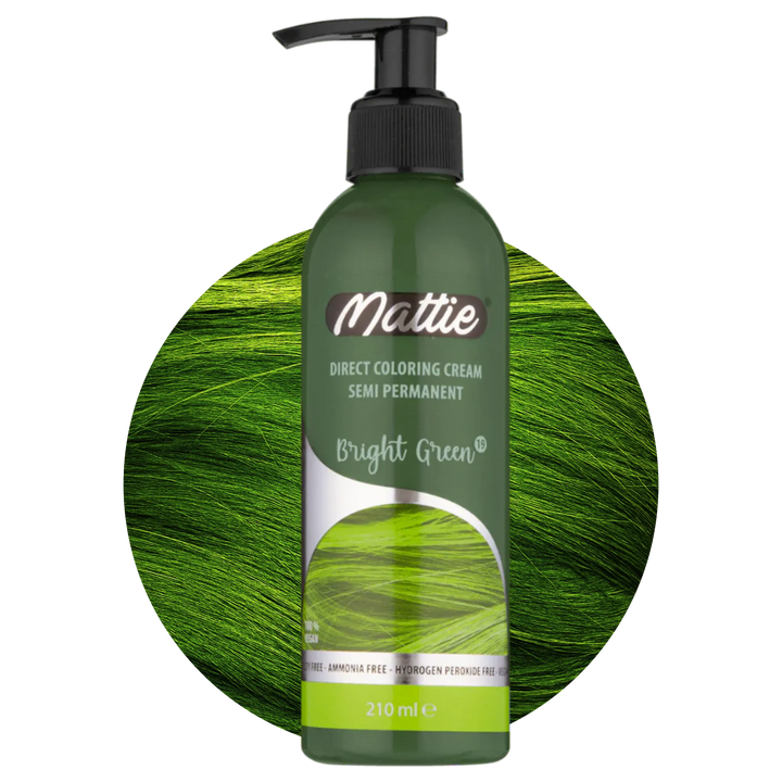 Mattie Bright Green - Crème de coloration directe semi-permanente vegan 210 ml