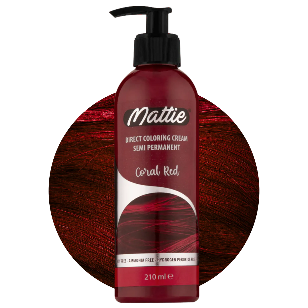 Mattie Coral Red - Vegan semi-permanente directe haarkleurcrème 210 ml