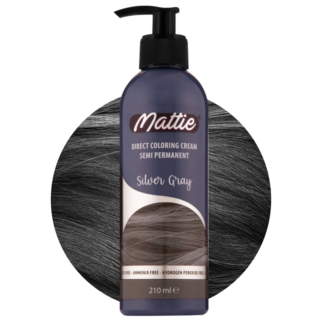 Mattie Silver Gray - Vegan semi-permanente directe haarkleurcrème 210 ml