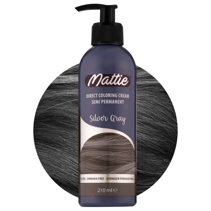 Mattie Silver Gray - Vegan semi-permanente directe haarkleurcrème 210 ml