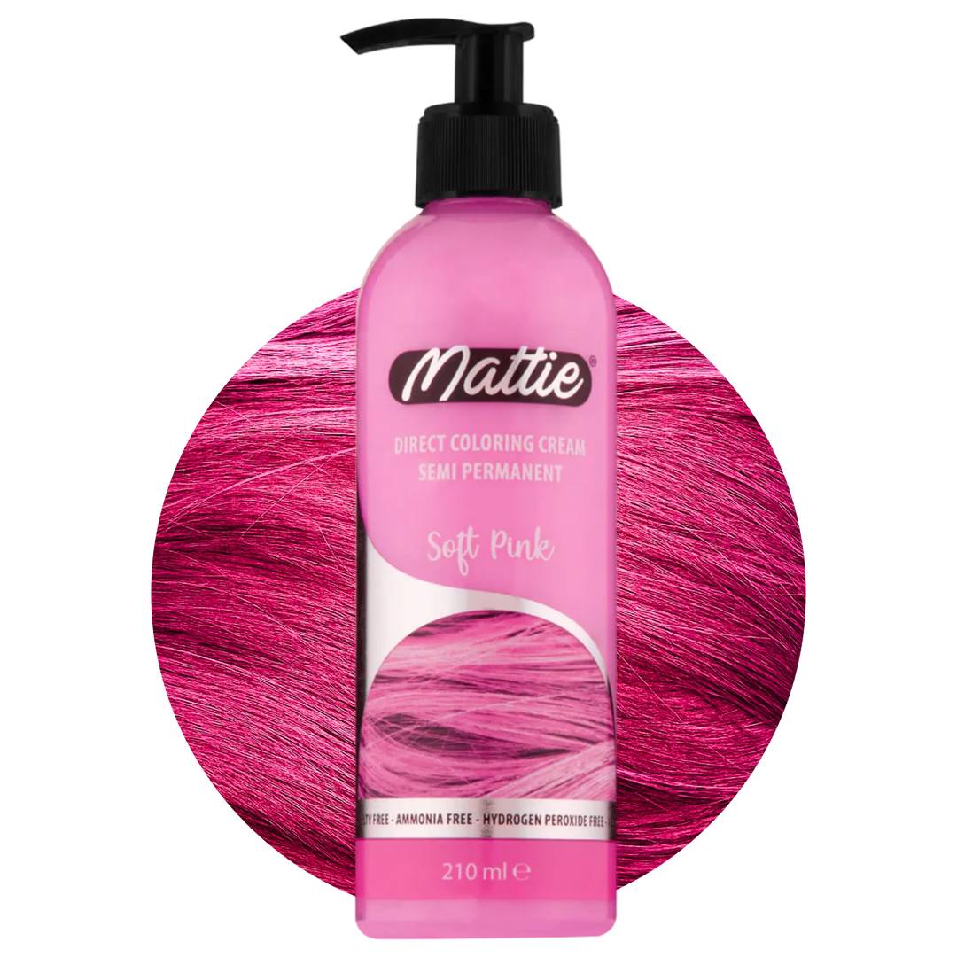 Mattie Soft Pink - Crème de coloration directe semi-permanente vegan 210 ml