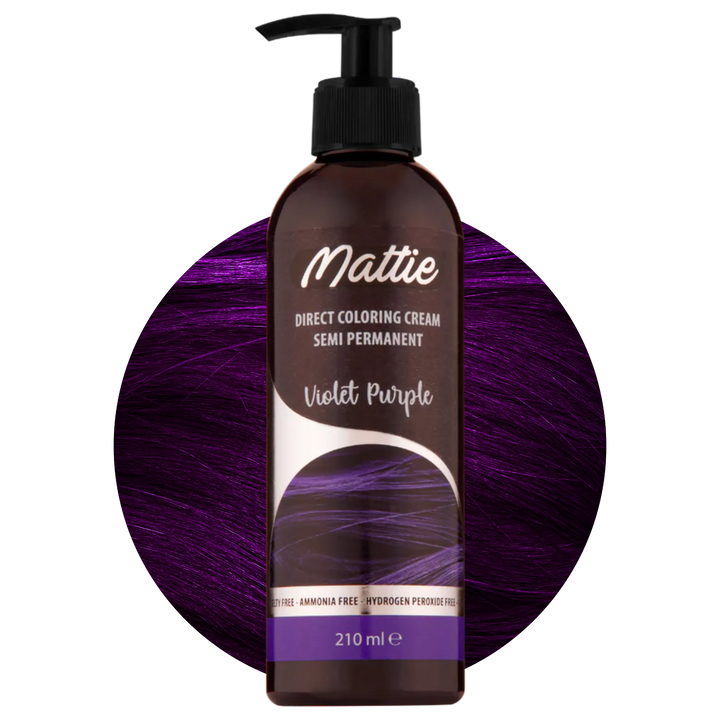 Mattie Violet Purple - Vegan semi-permanente directe haarkleurcrème 210 ml