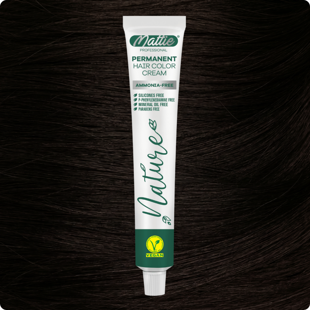 Mattie Professional Nature (3.0) Intense Dark Brown - Crème de coloration permanente vegan 60 ml