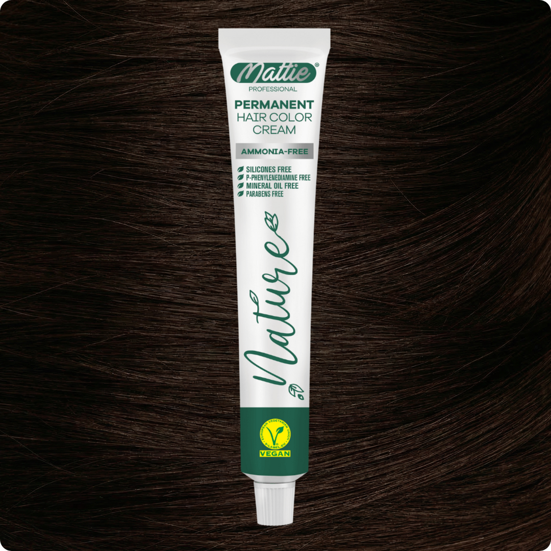 Mattie Professional Nature (4.0) Intense Brown - Crème de coloration permanente vegan 60 ml