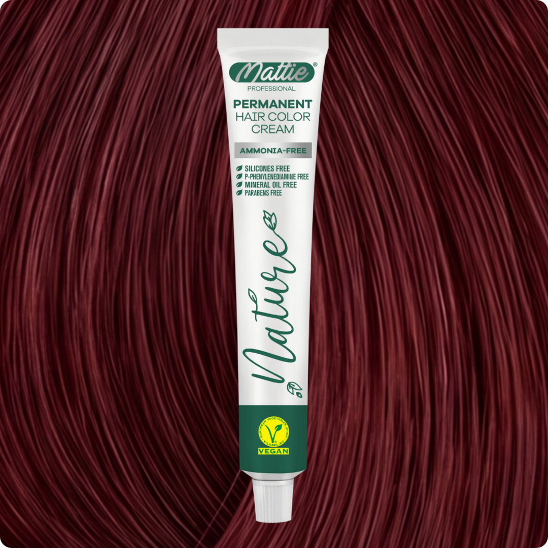 Mattie Professional Nature (6.66) Dark Blonde Intense Red - Crème de coloration permanente vegan 60 ml