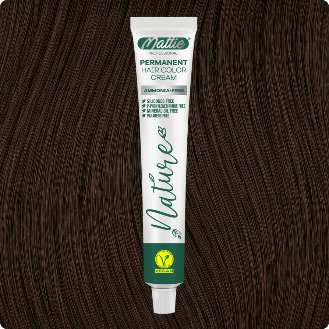 Mattie Professional Nature (6.77) Intense Chocolate - Crème de coloration permanente vegan 60 ml