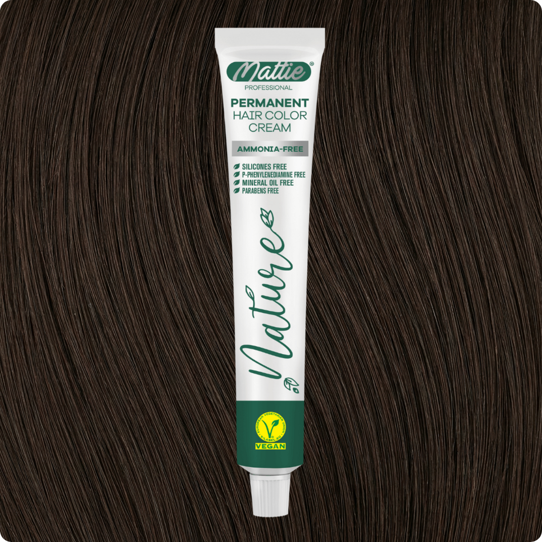 Mattie Professional Nature (7.78) Light Brunet Beige - Crème de coloration permanente vegan 60 ml