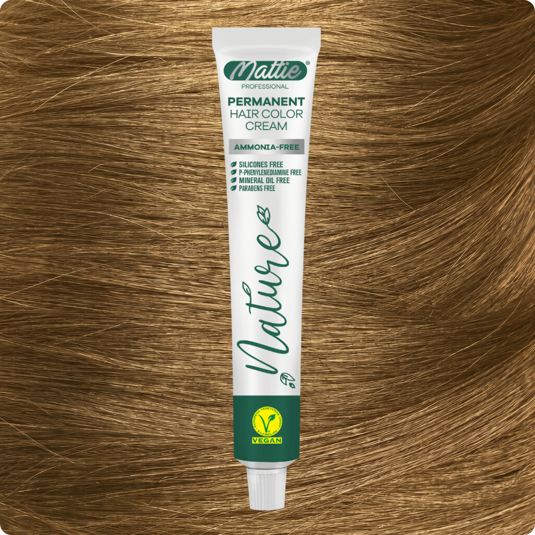 Mattie Professional Nature (8.0) Intense Light Blonde - Crème de coloration permanente vegan 60 ml