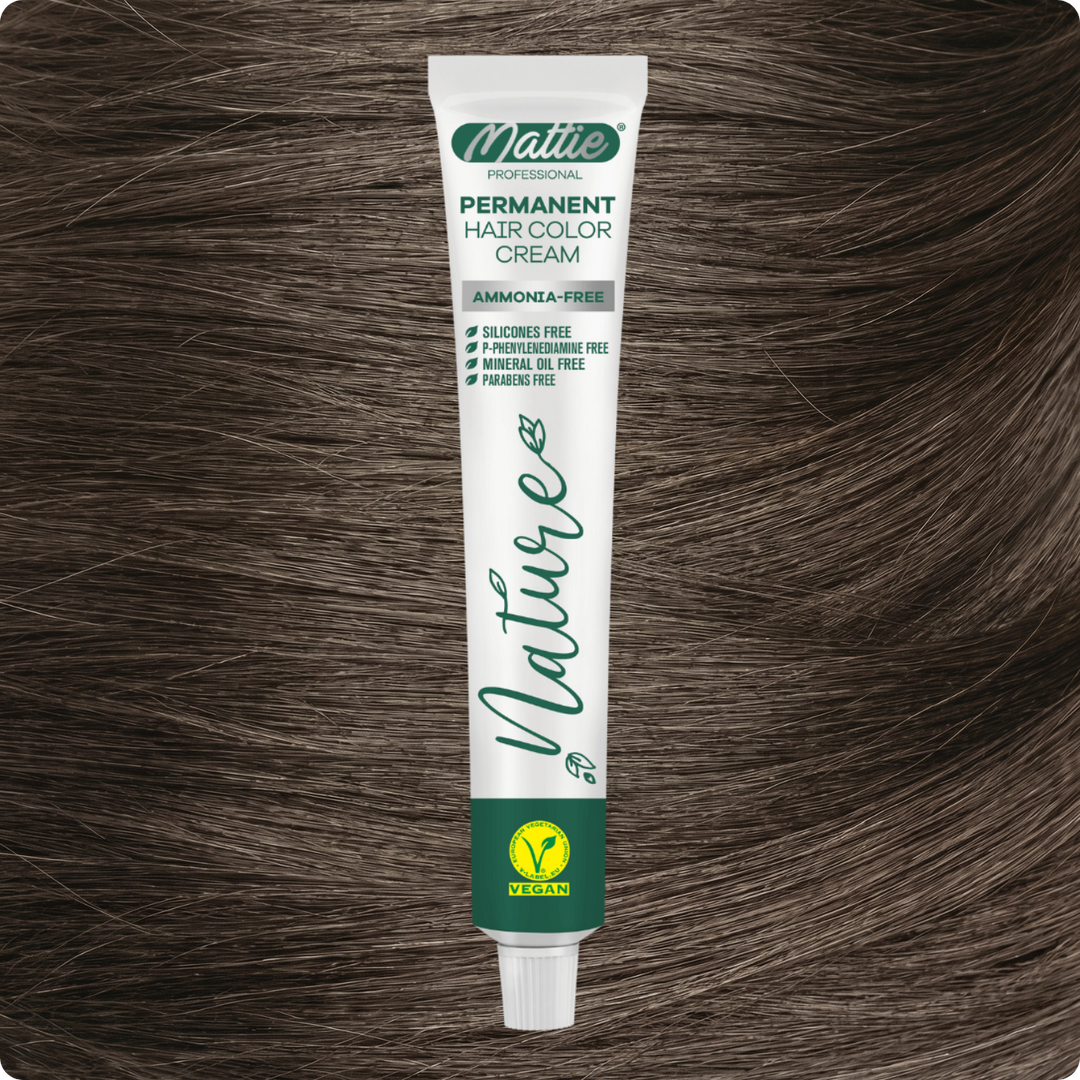Mattie Professional Nature (8.1) Light Ash Blonde - Crème de coloration permanente vegan 60 ml