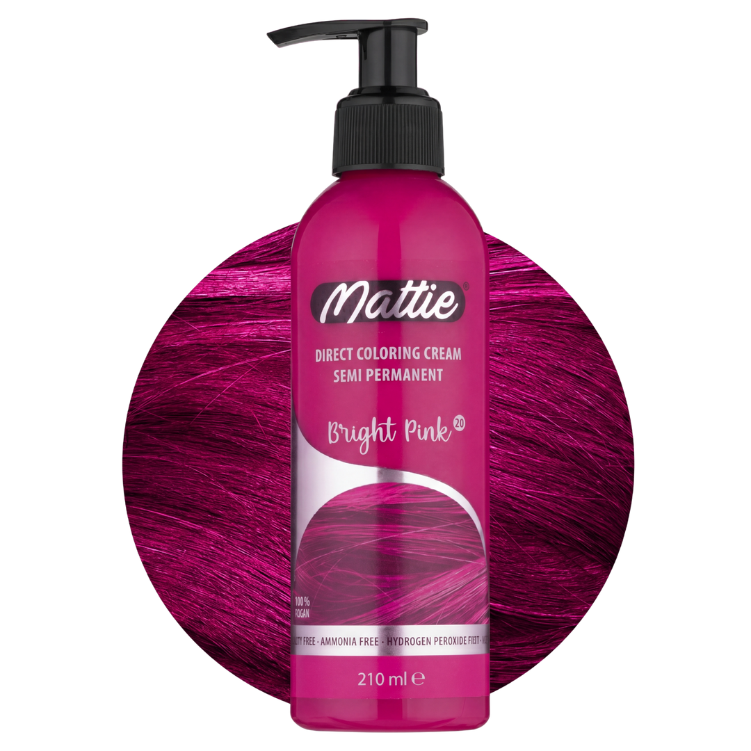 Mattie Bright Pink - Vegan semi-permanente directe haarkleurcrème 210 ml