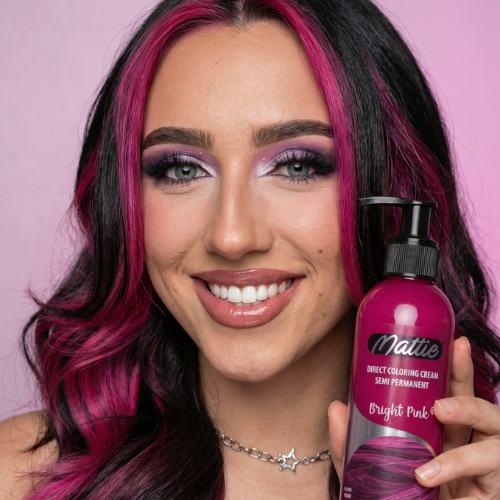 Mattie Bright Pink - Vegan semi-permanente directe haarkleurcrème 210 ml
