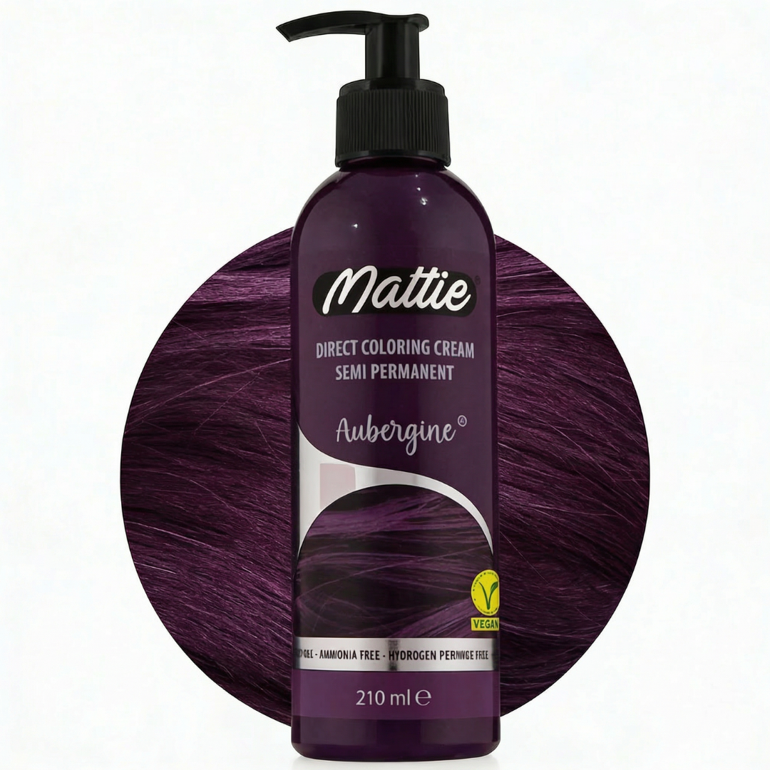 Mattie Aubergine - Vegan semi-permanente directe haarkleurcrème 210 ml