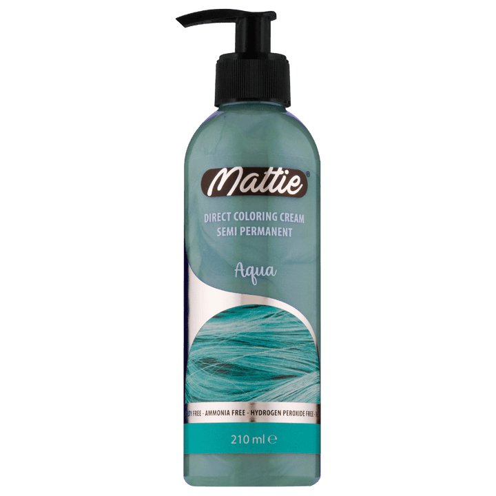 Mattie Aqua - Vegan semi-permanente directe haarkleurcrème 210 ml