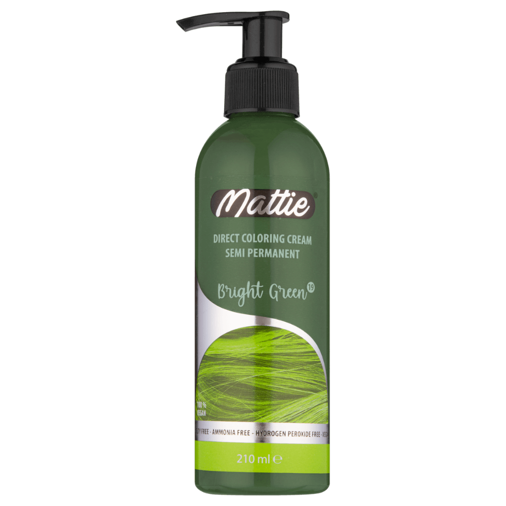 Mattie Bright Green - Crème de coloration directe semi-permanente vegan 210 ml