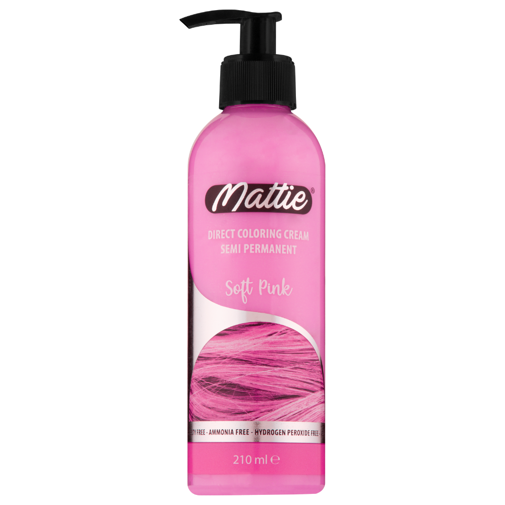 Mattie Soft Pink - Crème de coloration directe semi-permanente vegan 210 ml