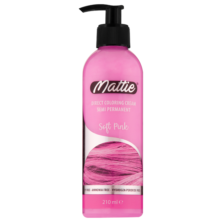 Mattie Soft Pink - Crème de coloration directe semi-permanente vegan 210 ml